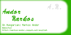 andor markos business card